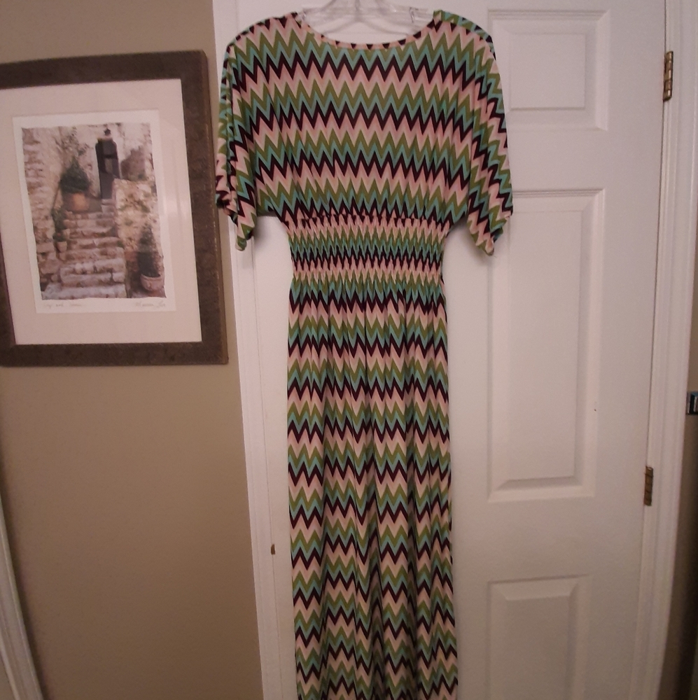 Full length v- neck Cristinalove summer dress